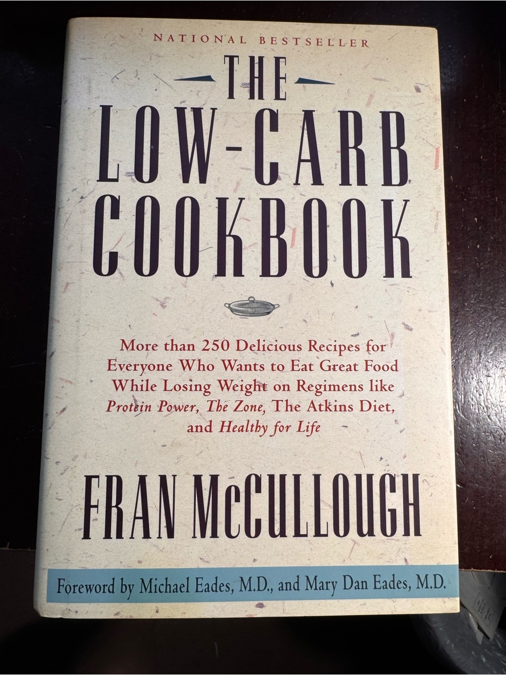 The Low-Carb Cookbook by Fran McCullough - Cream Cover